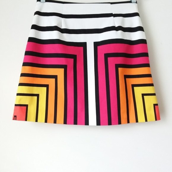 Worthington Stripe Color-block Mini Skirt 4 - Picture 3 of 10